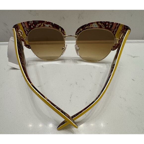 Dolce & Gabbana DG4277 Sicilian Cat Eye Sunglasses in Yellow Acetate No Case NWT - Picture 2 of 8